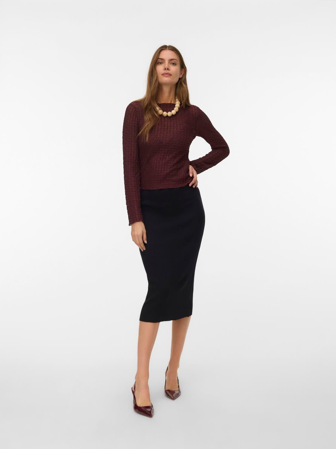 AWSHELBY Top - Decadent Chocolate - VERO MODA & VILA Bergvik